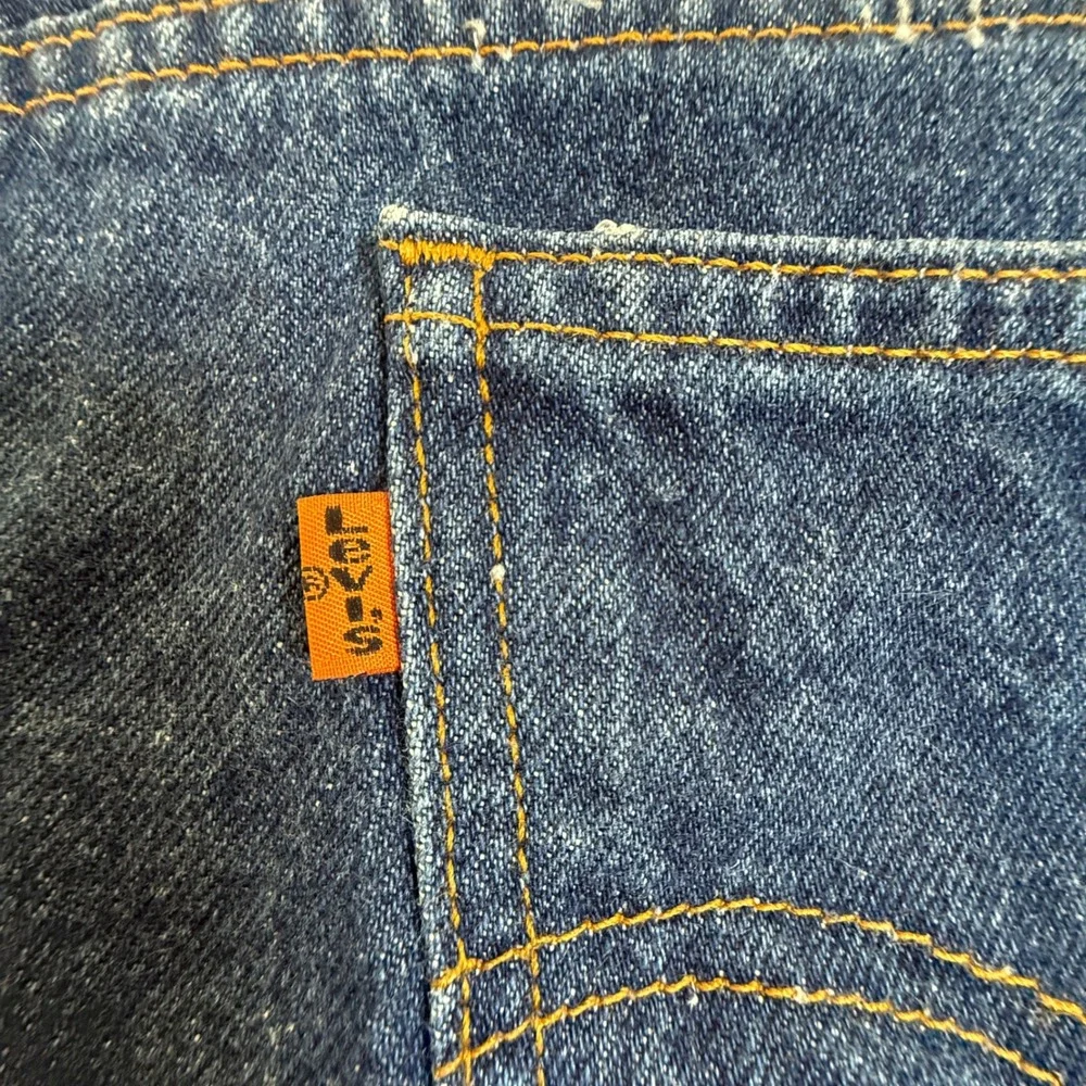 Vintage Levis 517 Orange Tab Jeans Mens 39x26 Blue Denim Made‎ in USA 20517-0217
